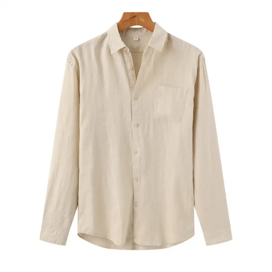 Classic Linen Shirt - Beige / S