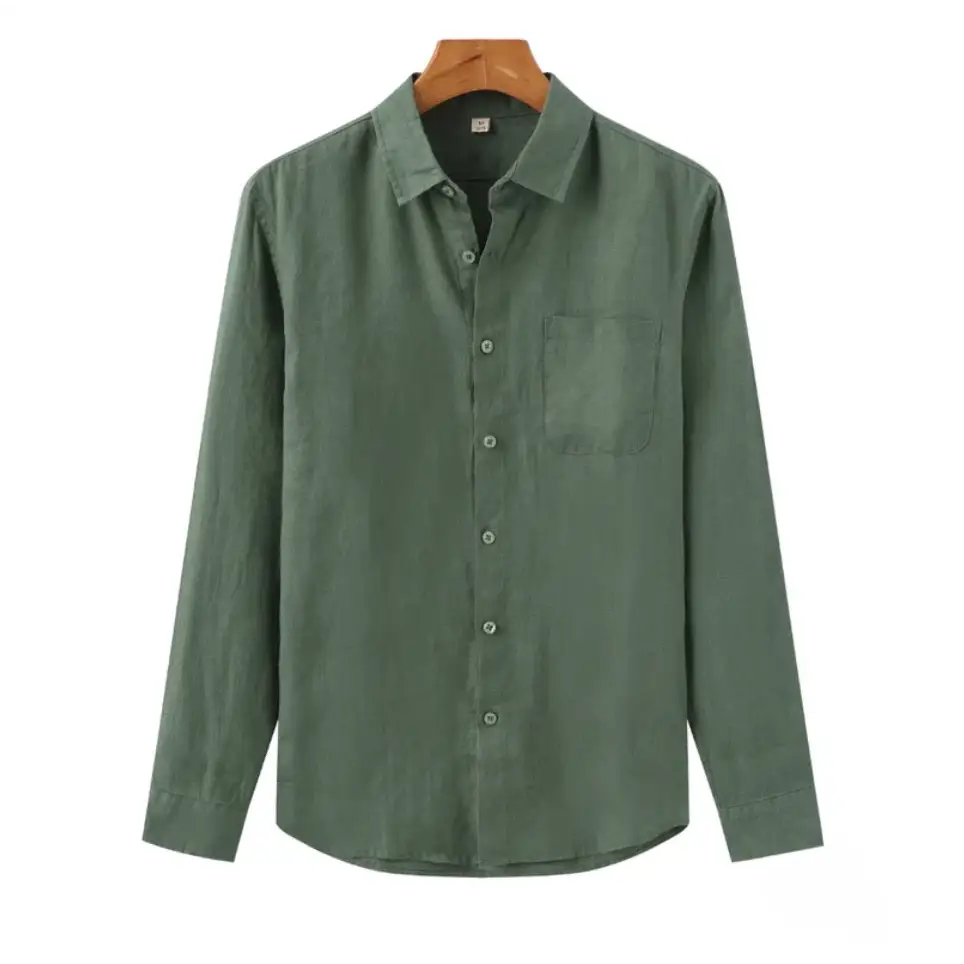 Classic Linen Shirt - Green / S