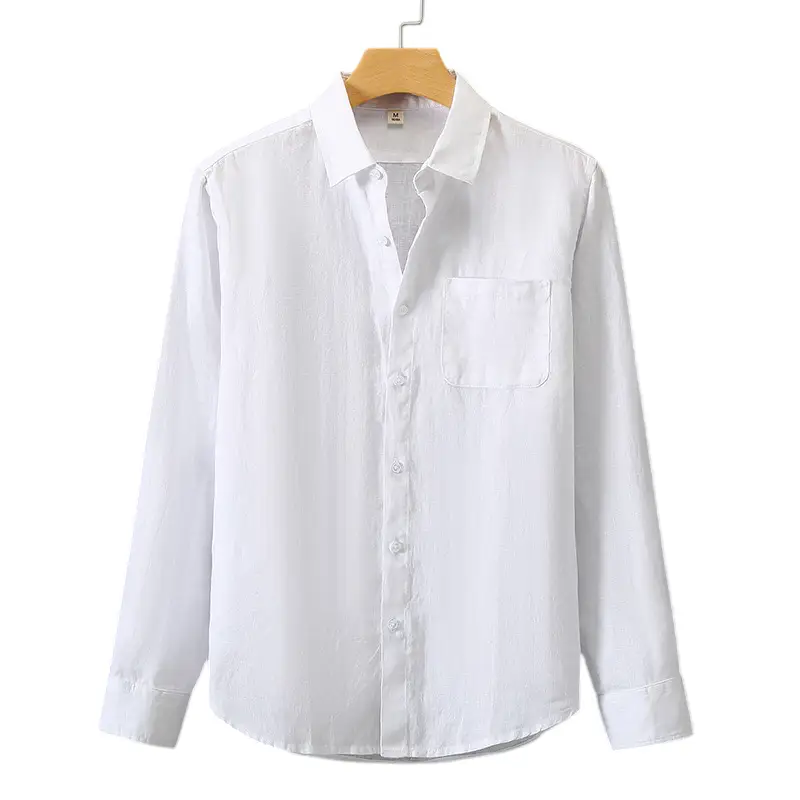 Classic Linen Shirt - White / S