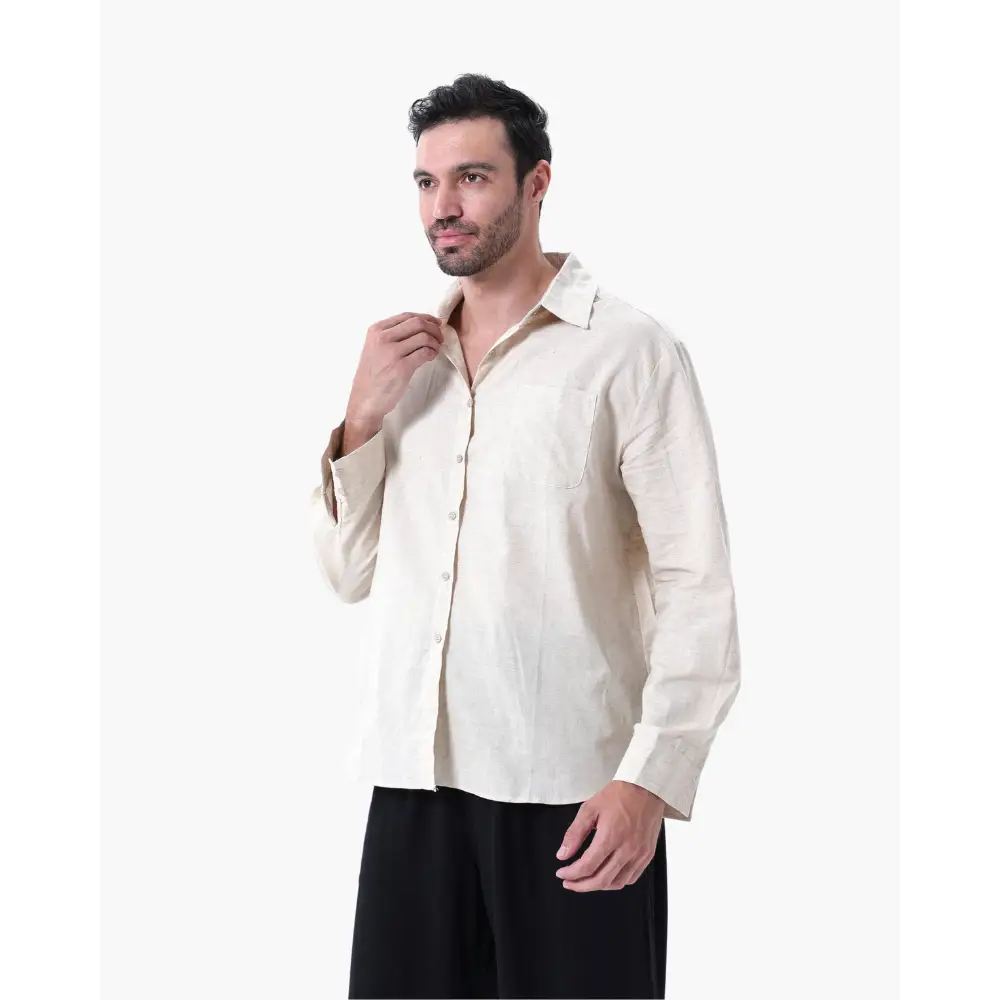 Classic Long Sleeve Linen Shirt
