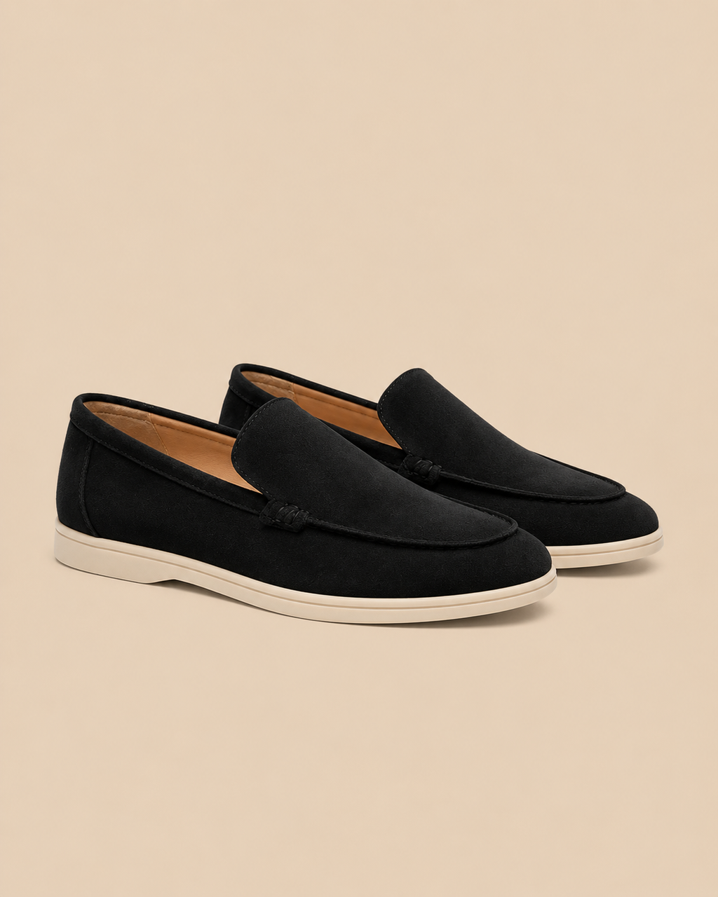 Classic Old Money Suede Loafers - Black EU 38 / UK 5 / US 5.5