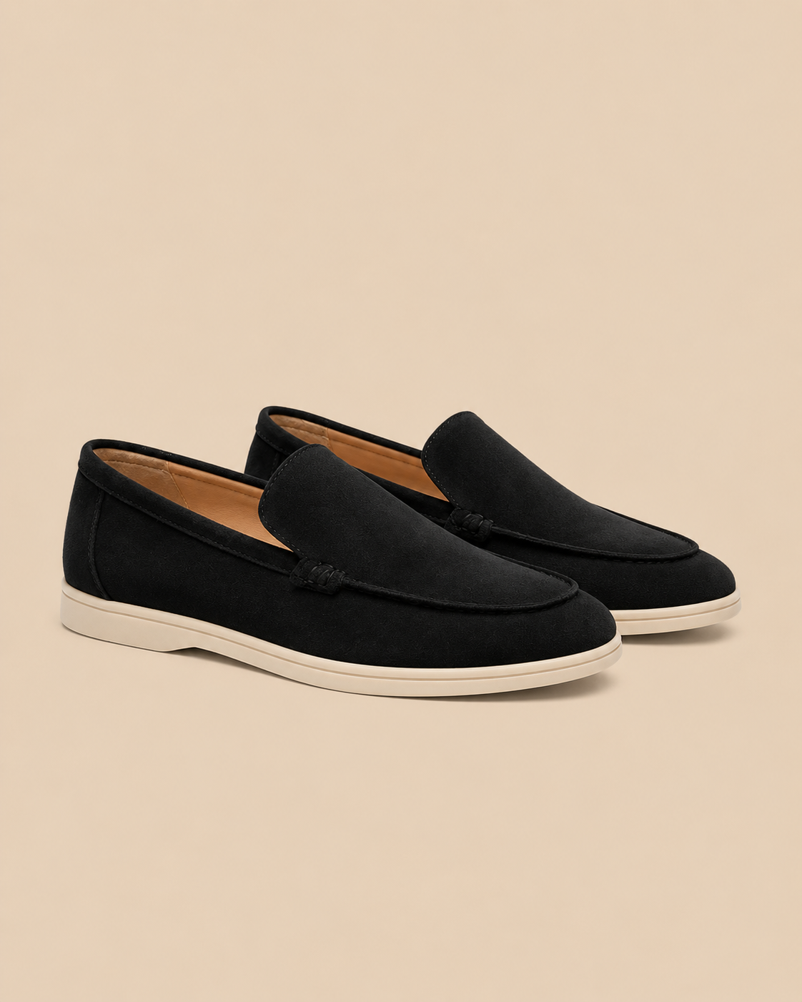Classic Old Money Suede Loafers - Black EU 38 / UK 5 / US 5.5