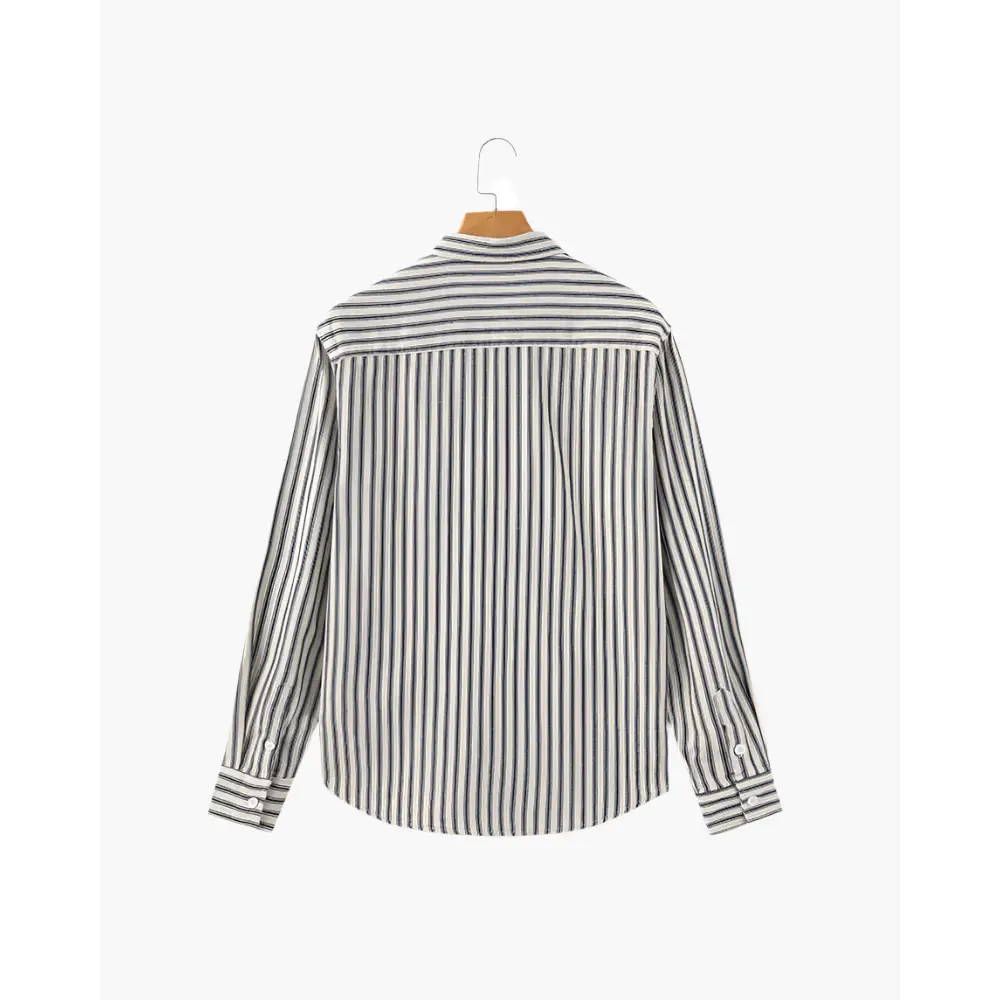 Classic Striped Button-Up Shirt