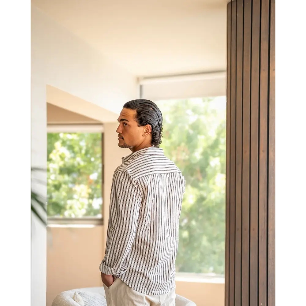 Classic Striped Button-Up Shirt