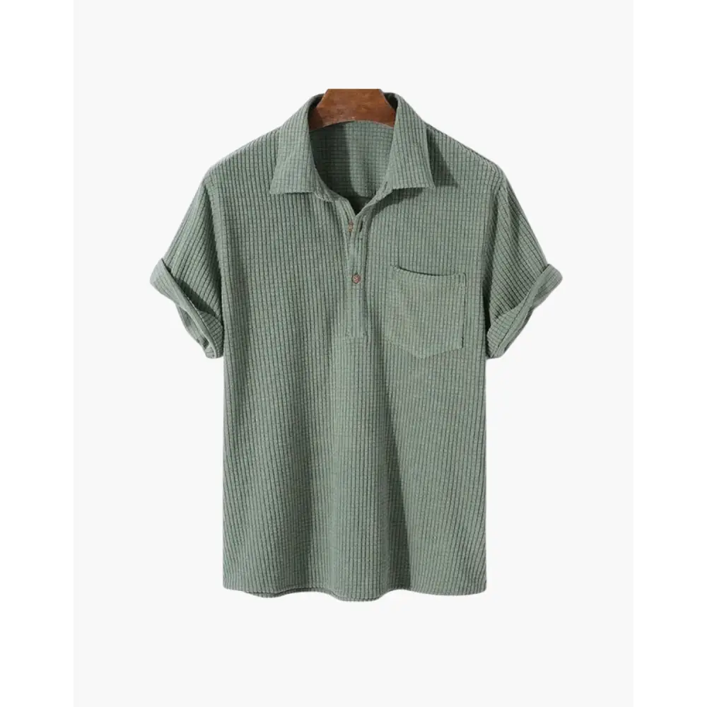 Coastal Breeze Open-Collar Shirt - Green / S