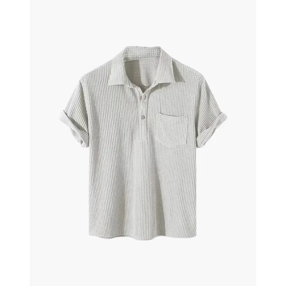 Coastal Breeze Open-Collar Shirt - White / S