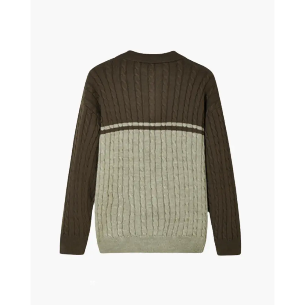 Colorblock Half-Zip Knit Sweater