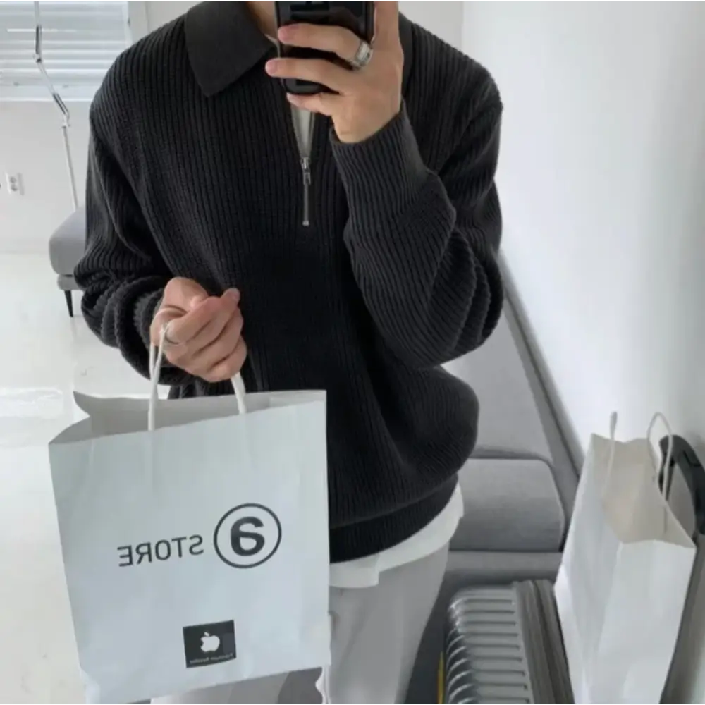 Continental Zip Polo Sweater