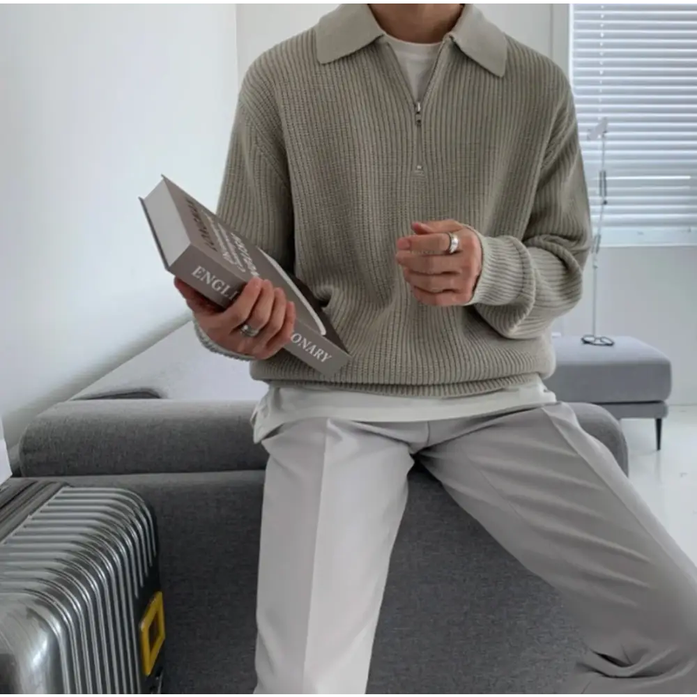 Continental Zip Polo Sweater