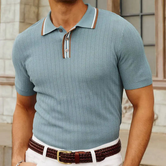 Contrast Trim Knit Polo