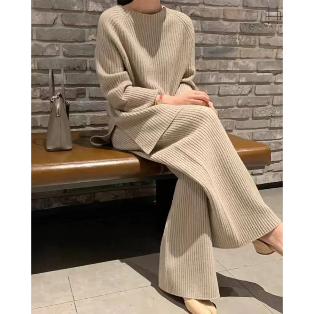 Cozy Ribbed Knit Loungewear Set