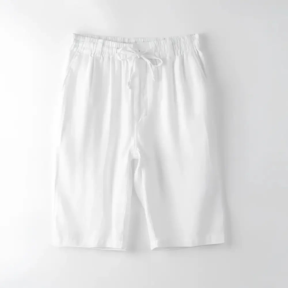 Essential Linen Blend Shorts - Pure White / S