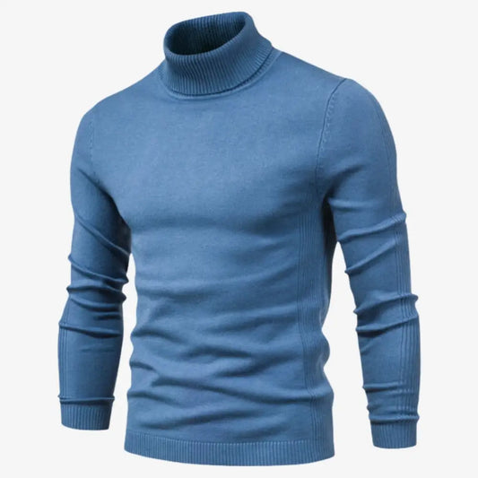 Essential Turtleneck Sweater - Ocean Blue / S