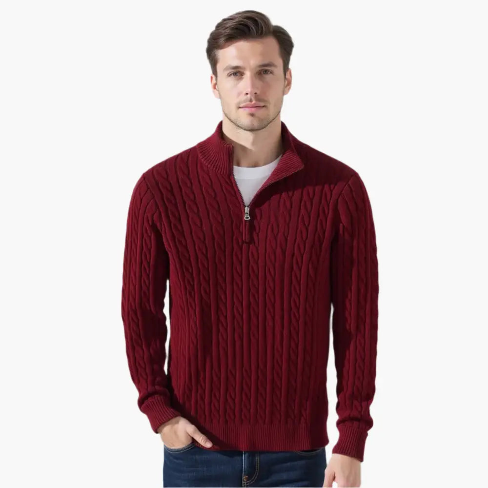 Heritage Cable Half-Zip Sweater