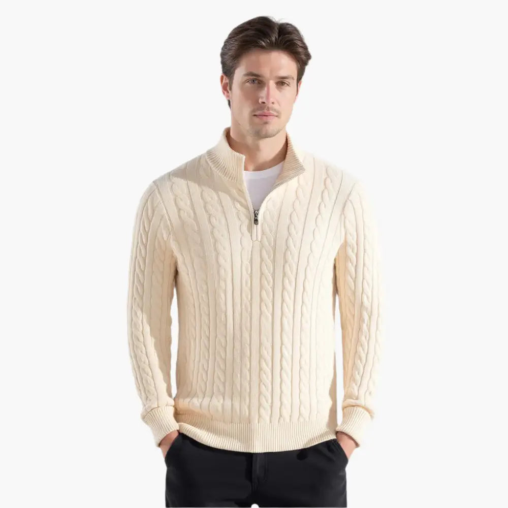 Heritage Cable Half-Zip Sweater
