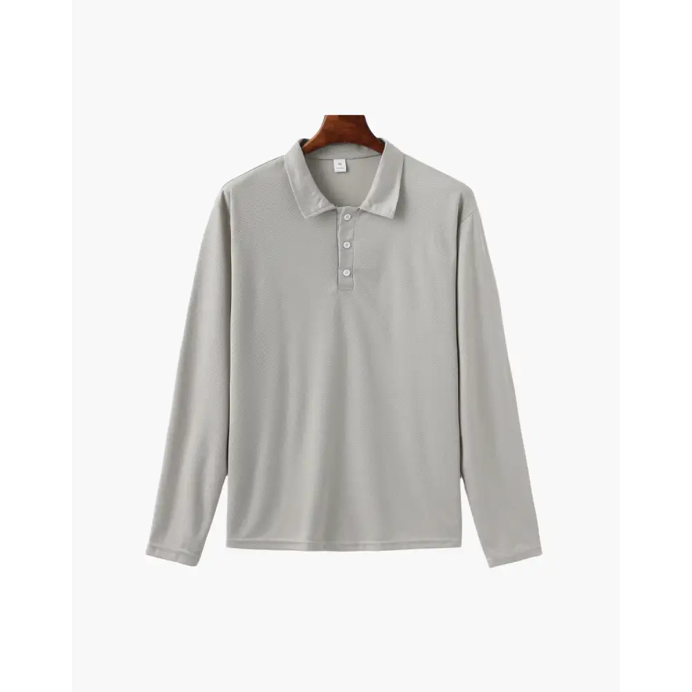 Heritage Long Sleeve Polo - Grey / XS