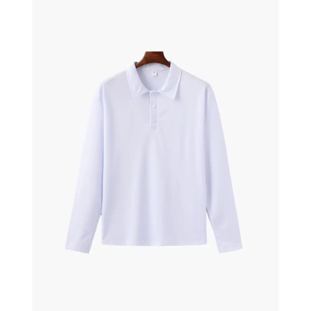 Heritage Long Sleeve Polo - White / XS