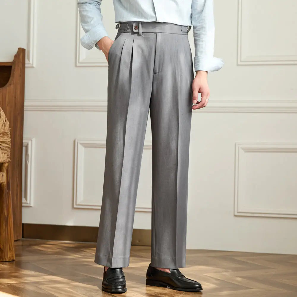 Heritage Pleated Wool Trousers
