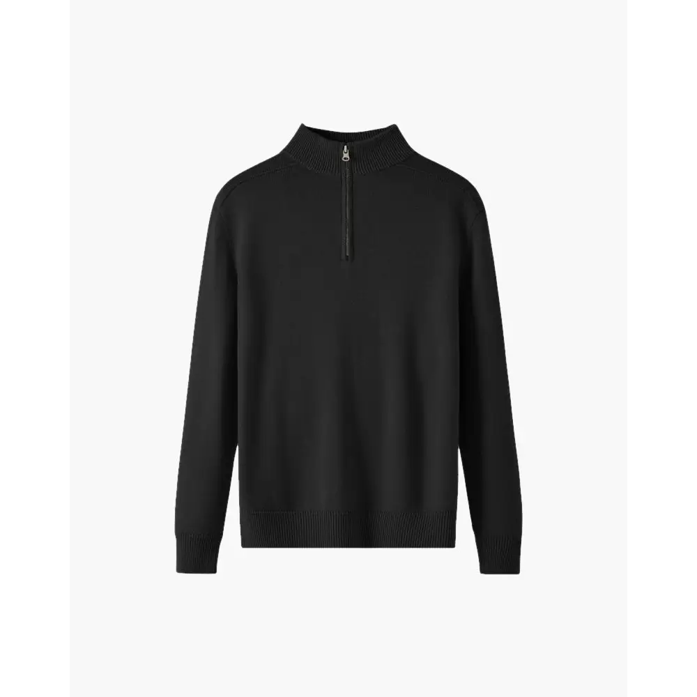 Heritage Wool Half-Zip Sweater - Black / S