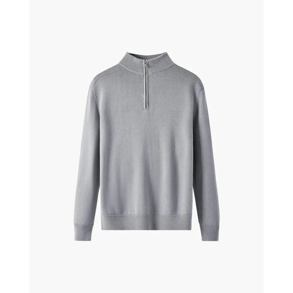 Heritage Wool Half-Zip Sweater - Gray / S