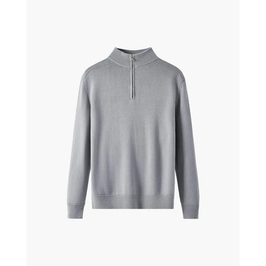 Heritage Wool Half-Zip Sweater - Gray / S