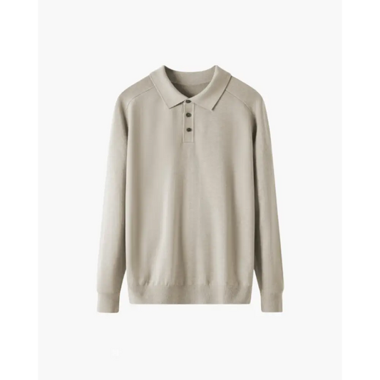 Heritage Wool Polo Sweater - Beige / XS