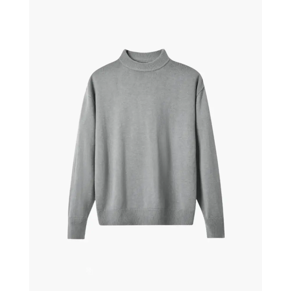 Heritage Wool Turtleneck Sweater - Gray / XS