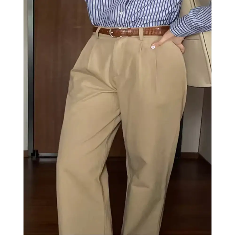 High-Waist Wide Leg Trousers