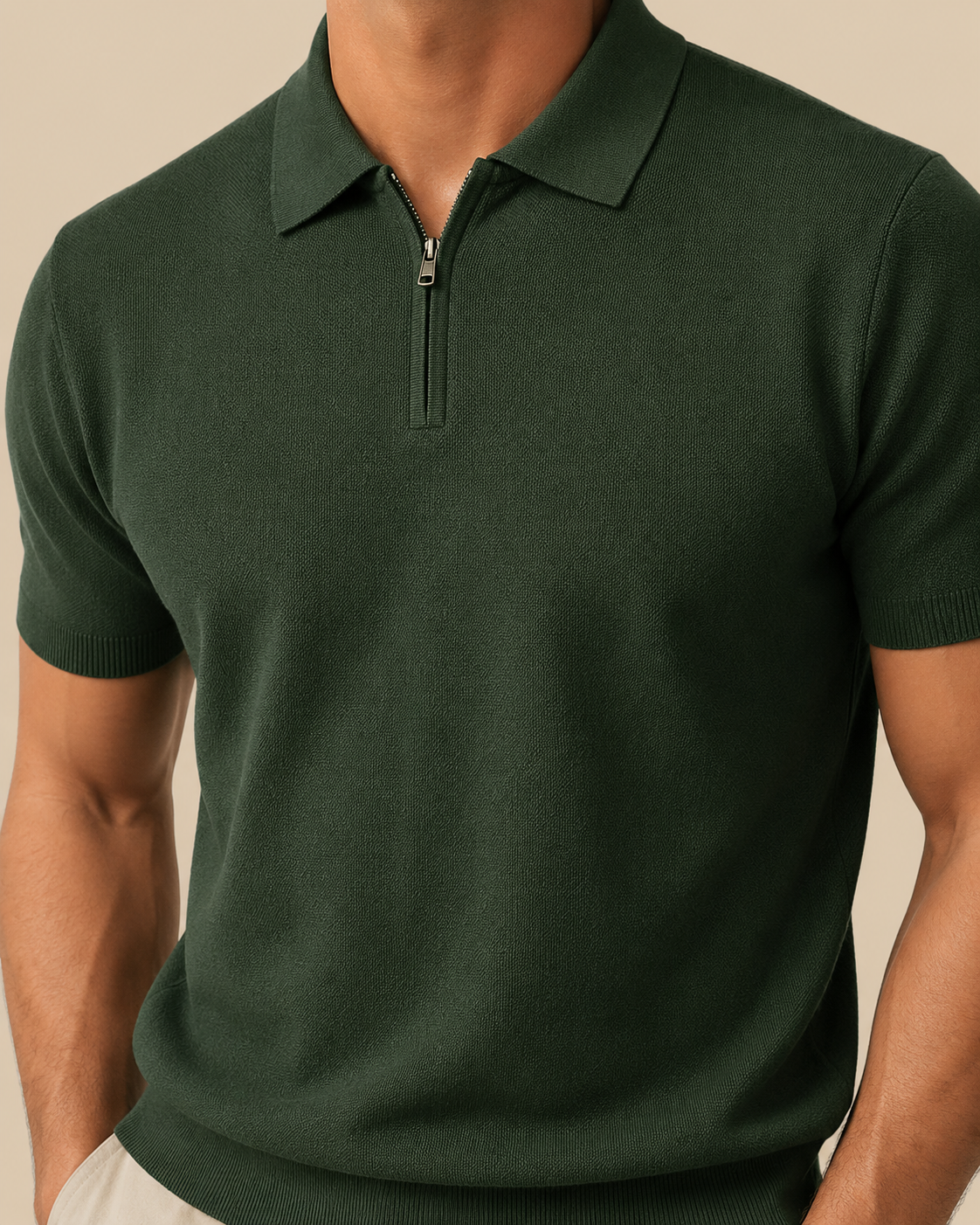 Iconic Knit Polo - Dark Green XS