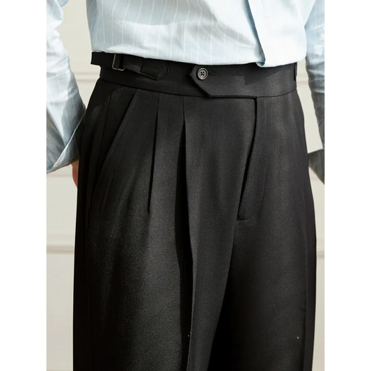 Imperial Pleated Trousers - Black / 28
