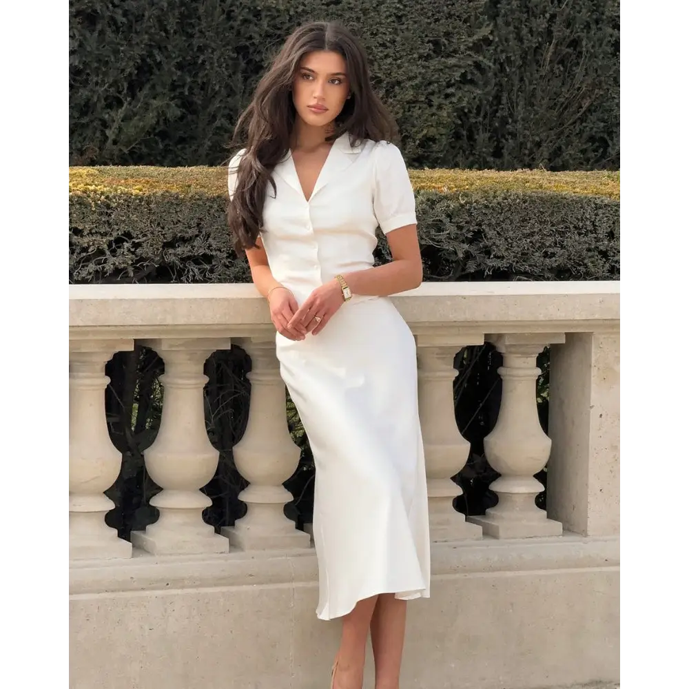 Ivory Satin Co-Ord Set