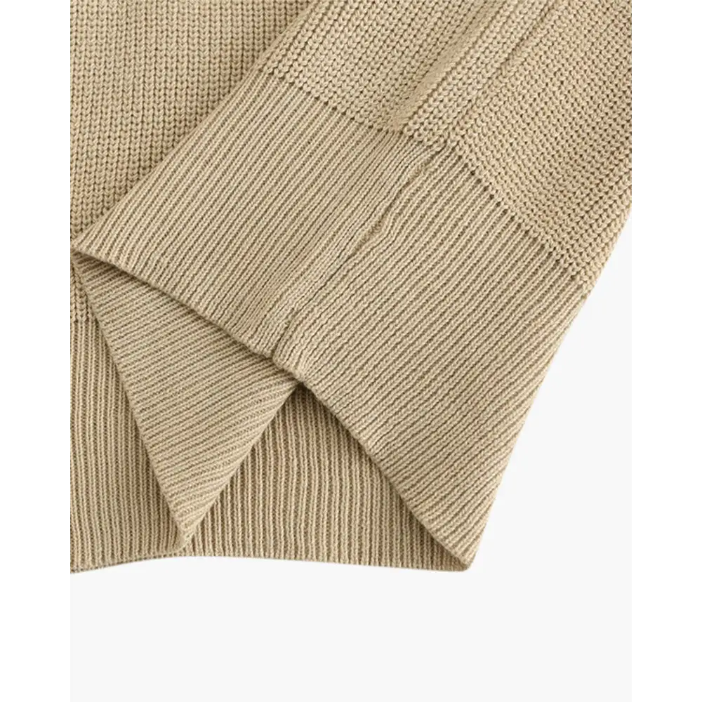 Knitted Half-Zip Polo Sweater