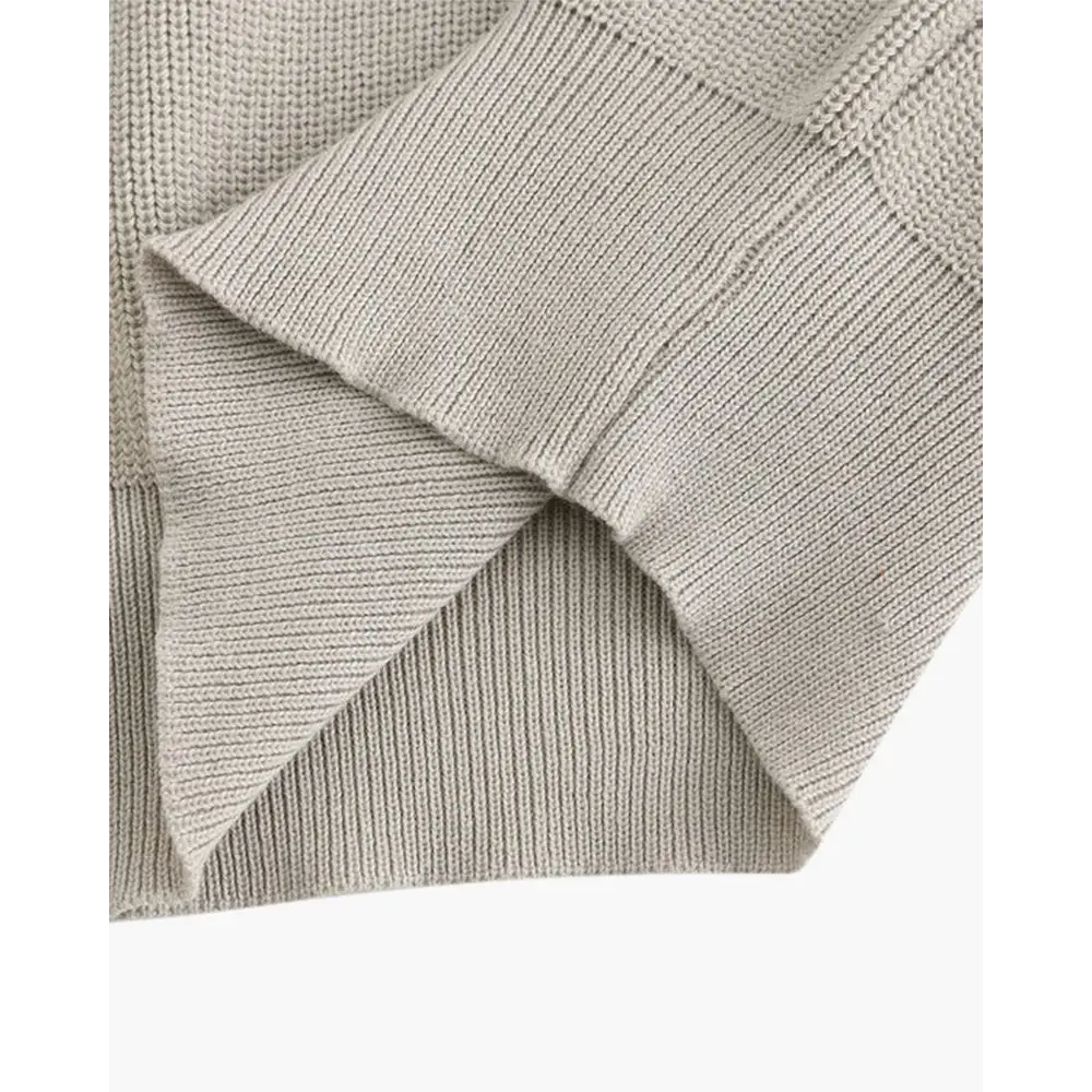Knitted Half-Zip Polo Sweater