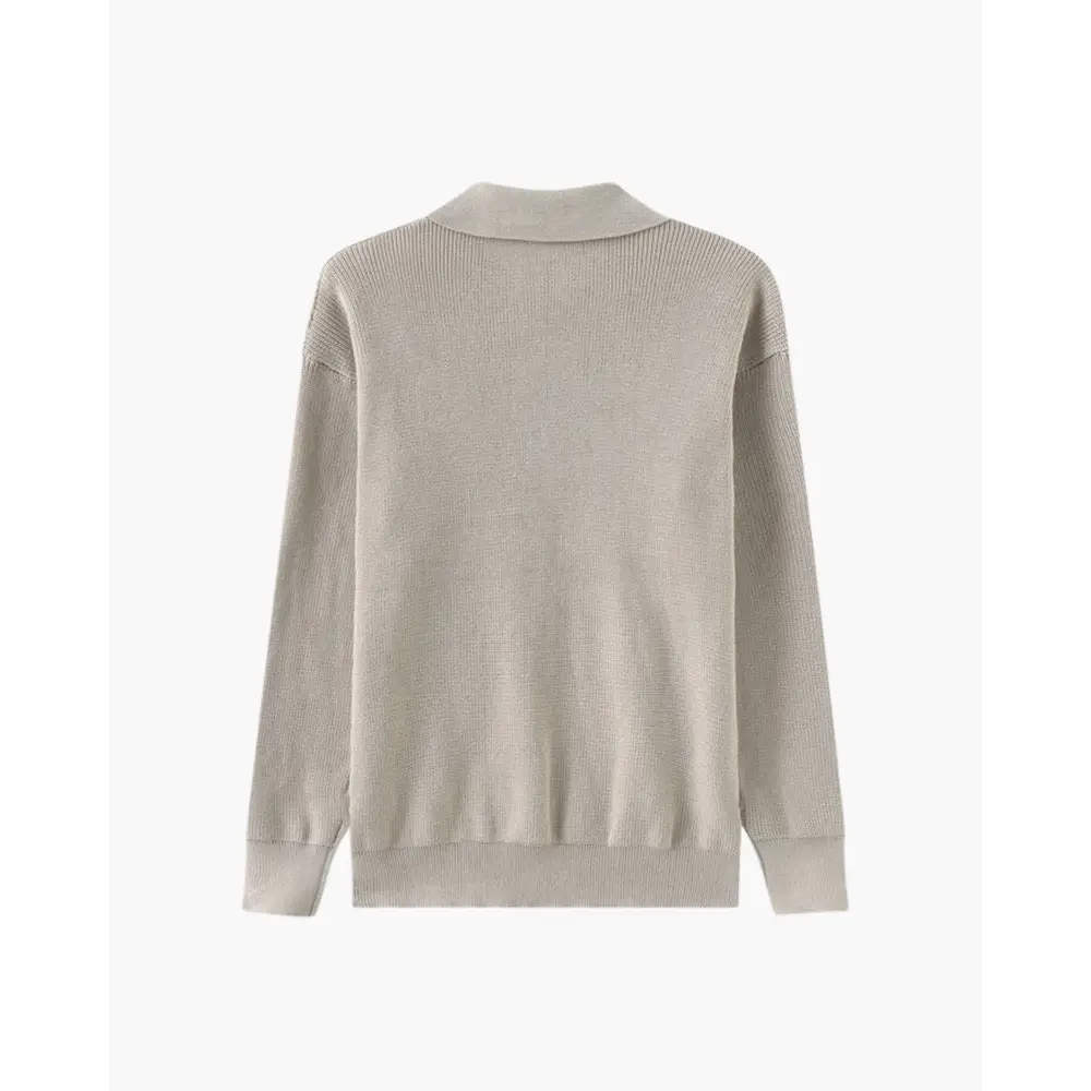 Knitted Half-Zip Polo Sweater