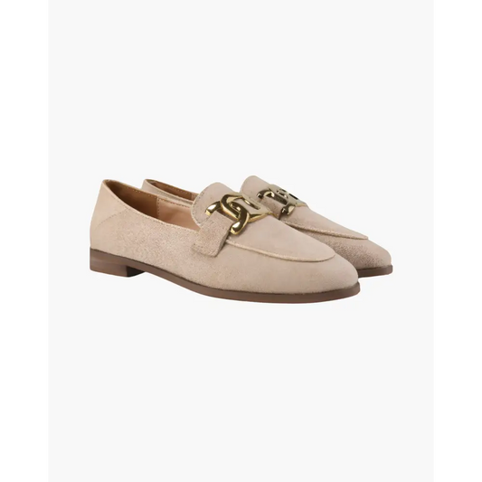 Ladies’ Horsebit Suede Loafers - Beige / 35EU / 2.5UK / 4.5US