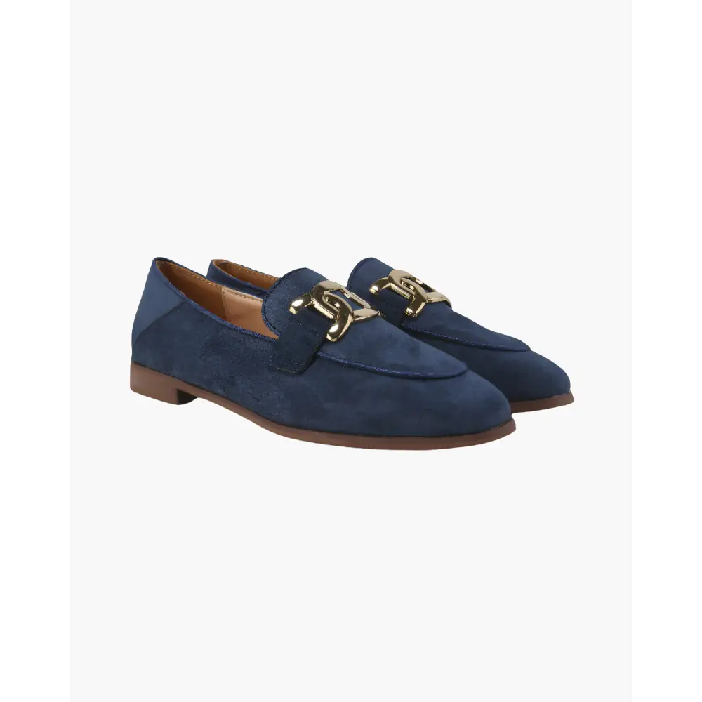 Ladies’ Horsebit Suede Loafers - Blue / 35EU / 2.5UK / 4.5US