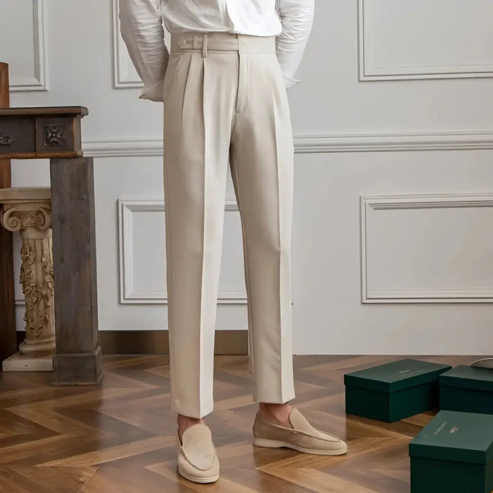 Legacy Pleated Trousers - Beige / 31 (S)