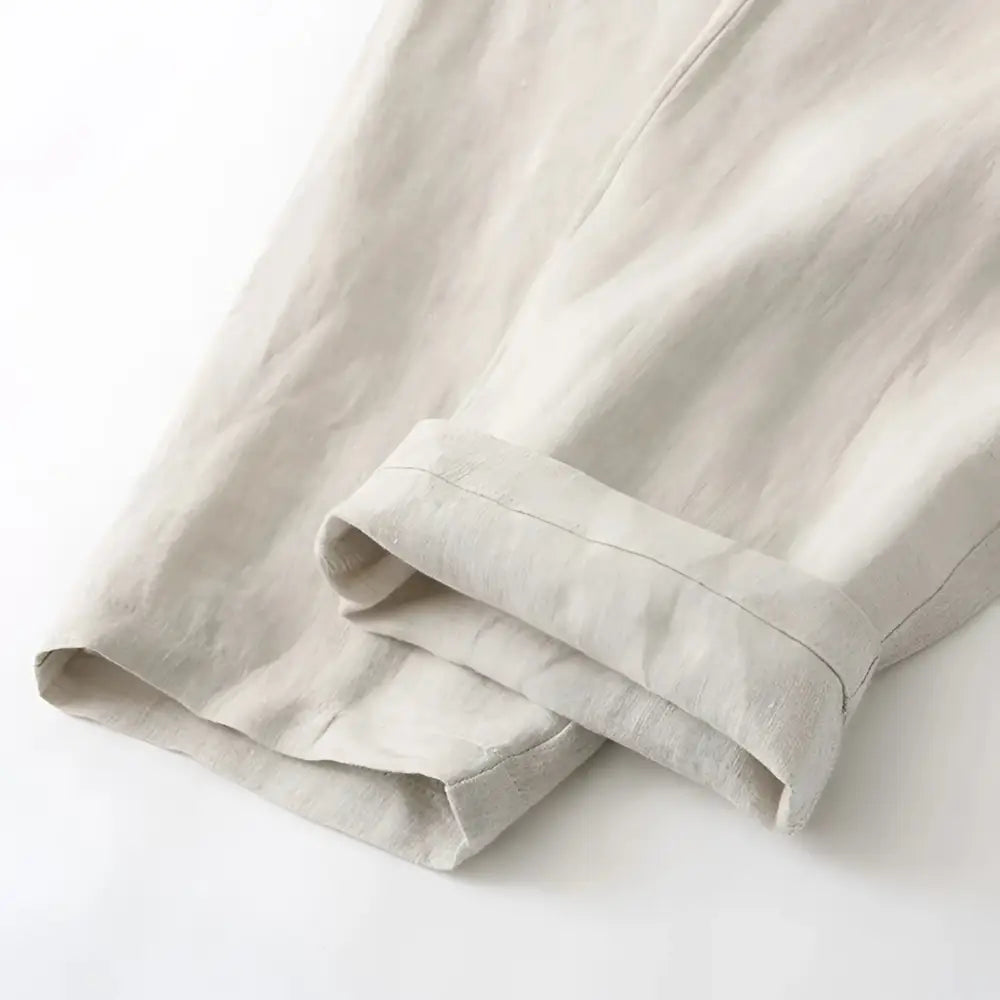 Linen Drawstring Trousers