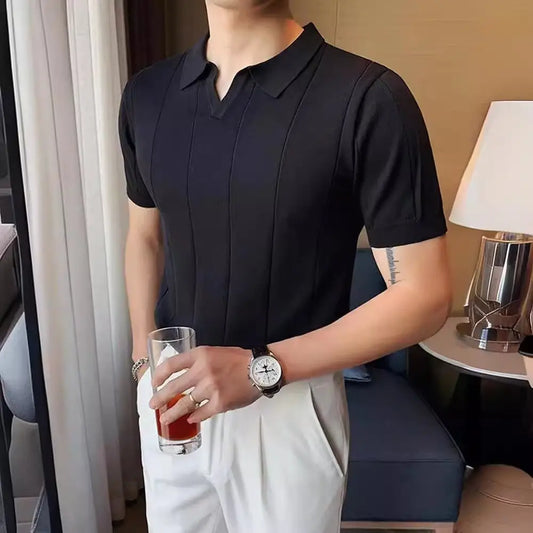 Luxe Knit Polo - Black / S