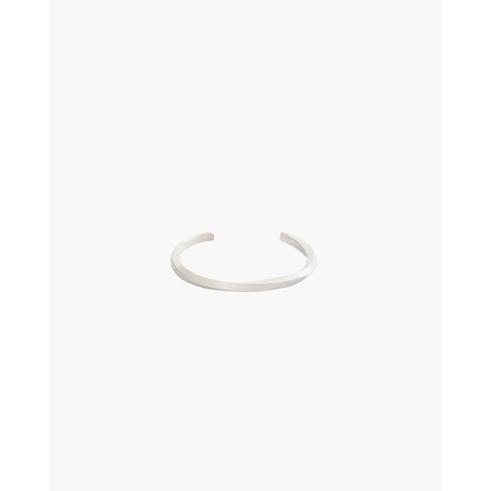 Minimalist Bangle Cuff Bracelet - Silver