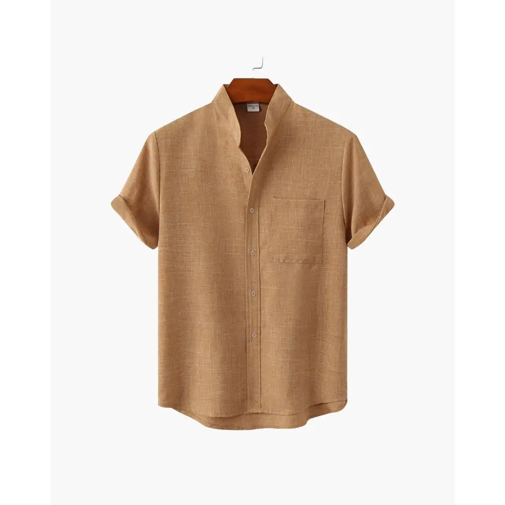 Minimalist Collar Shirt - Yellow / S
