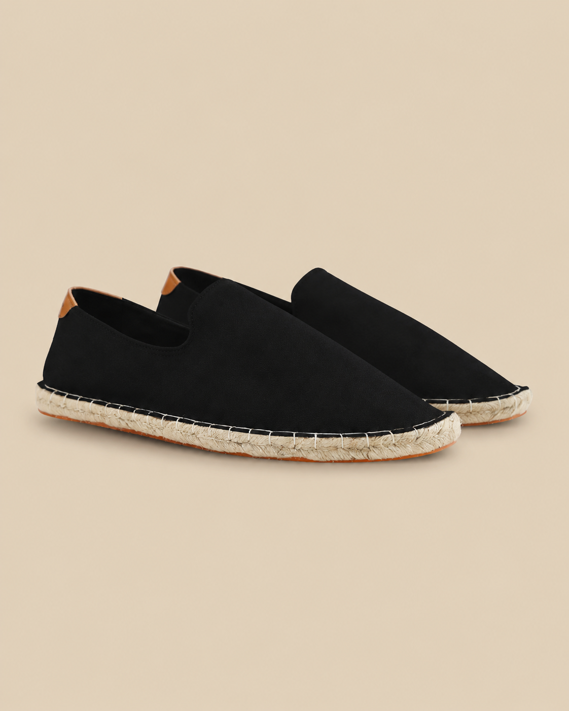 Minimalist Jute Espadrilles - Black 38