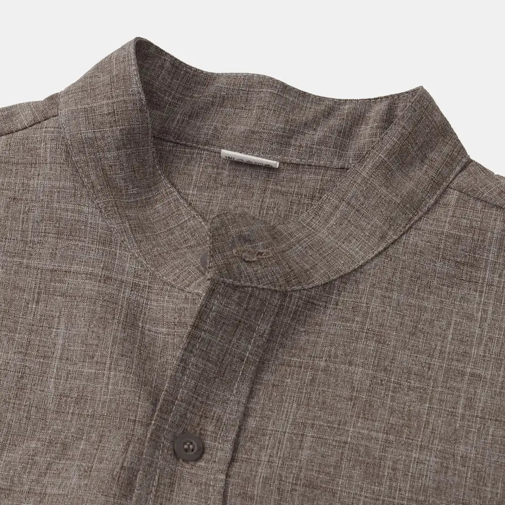 Minimalist Split-Neck Shirt