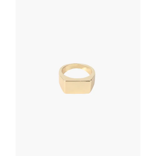 Minimalist Square Signet Ring - Gold / 6