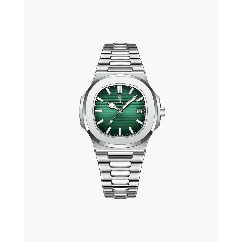 Minimalist Stainless Steel Wristwatch - Green