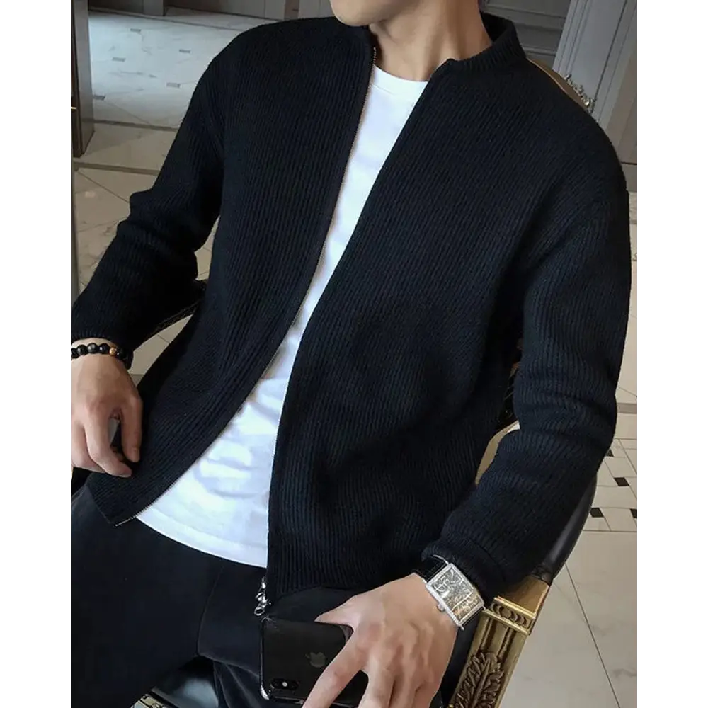 Minimalist Zip Cardigan