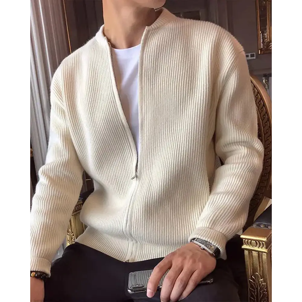 Minimalist Zip Cardigan