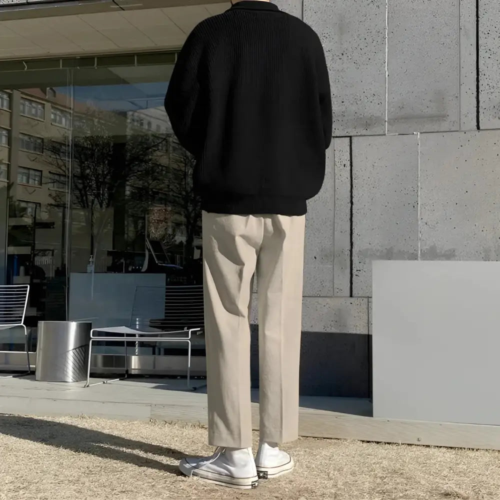 Minimalist Zip Knit Sweater