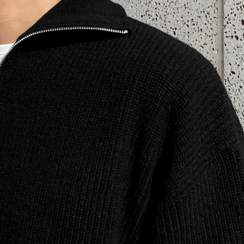 Minimalist Zip Knit Sweater