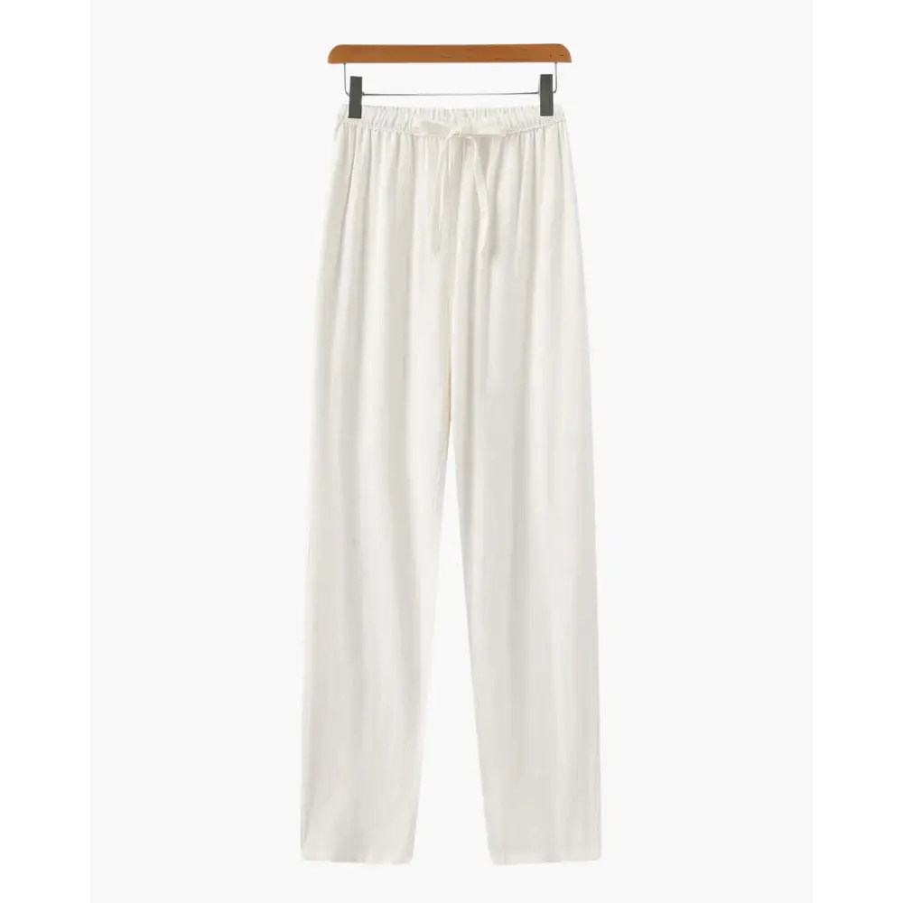 Nomad Slim Linen Pantalon - White / S